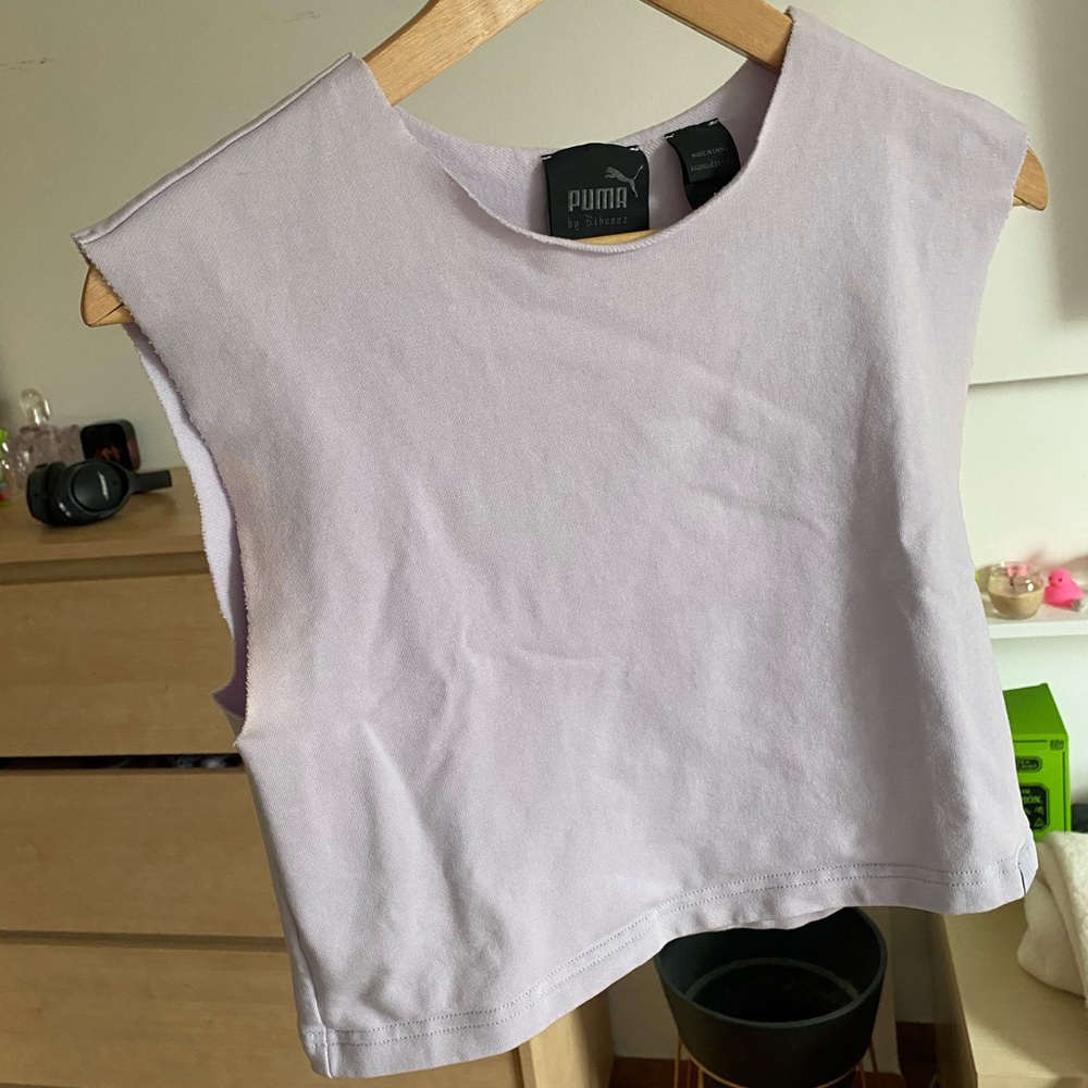 FENTY Puma light purple sleeveless crop top in size XS